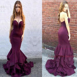 Sweetheart Strapless Mermaid Teens Prom Dresses, Evening Dresses for Women HZ0509