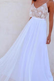 Chiffon Long Beach Wedding Dresses,Simple Prom Dresses HZ0509
