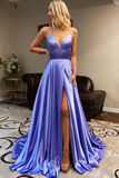 Spaghetti Straps Long Prom Dresses, A Line Simple Formal Evening Dresses HZ0509