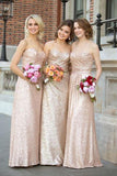 Sequin Sweetheart Bridesmaid Dresses,Strapless Long Bridesmaid Dress HZ0509