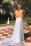 Sequin Long Prom Dress Spaghetti V Neck Backless Evening Dress HZ0509