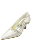 Low Heel Beading Simple Handmade Comfy Women Shoes For Wedding HZ0509