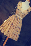 Line Short Tulle Sleeveless Stars V Neck Homecoming Dresses HZ0509