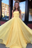 Long Chiffon A Line Prom Dresses 2025 with Lace Up Back HZ0509