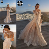 Cruise 2025 long sleeve Lilian weddingDresses, mermaid wedding dress HZ0509