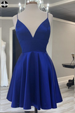 Blue new 2025 homecoming dress, party dress, senior school girl dresses HZ0509