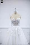 A-Line Floral Applique Beach Wedding Dresses, wedding gown new HZ0509