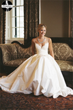 2025 A-Line Sleeveless Spaghetti Strap Lace wedding dress, cheap wedding gown HZ0509