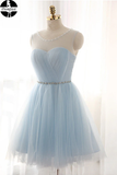 beautiful Tulle Short Prom Dresses Homecoming Dresses HZ0509