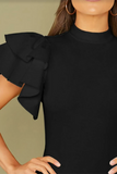 New Style Neck Layered Exaggerate Butterfly Sleeve Prom Dress for Sale HZ0509