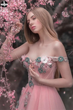 Chic A-line Off The Shoulder Floor Length Amazing Wedding Dress for Sale HZ0509