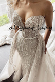New Sweetheart Vestido De Noiva 2025 Crystal Rustic Wedding Dress for Sale HZ0509