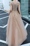 A line Evening Dress,Beading Party Dress,Formal Evening Gown Women Girls HZ0509