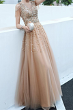 A line Evening Dress,Beading Party Dress,Formal Evening Gown Women Girls HZ0509