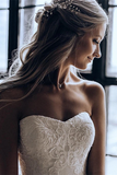Beautiful Online Exquisite Sweetheart A line Bridal Dresses Appliqued Gowns for Sale HZ0509