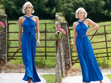 Sexy Cross Neckline Prom Dresses A line Open Back Long Party Dresses HZ0509