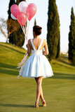 Straps Mini Party Dresses Romantic Homecoming Dresses Graduation Dress HZ0509