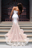 Trumpet Sweetheart Sleeveless Tulle Court Train Prom Dress, Party Dress HZ0509