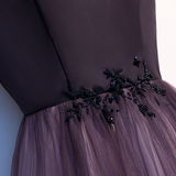 Unique A Line Ombre Purple Beading Prom Dresses with Lace up, Long Dance Dresses HZ0509