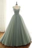 Ball Gown Spaghetti Straps Long Prom Dress Quinceanera Formal Evening Dress HZ0509