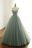 Ball Gown Spaghetti Straps Long Prom Dress Quinceanera Formal Evening Dress HZ0509