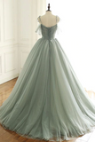 Ball Gown Spaghetti Straps Long Prom Dress Quinceanera Formal Evening Dress HZ0509