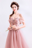 Chic A line Off the shoulder Beautiful Prom Dress Unique Long Formal Gowns HZ0509