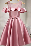 2025 Homecoming Dress Lace up Scoop Short Prom Dress Party Dress HZ0509
