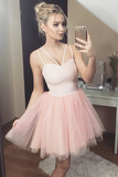 Cute Sweetheart Tulle Short Prom Dress Pink Homecoming Dress HZ0509