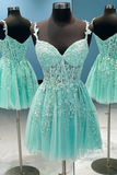 A Line Hot Pink Lace Appliques Party Dress Homecoming Dress HZ0509