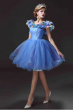 Chic Scoop Homecoming Dress Simple Blue Quinceanera Cheap Short Prom Dress HZ0509