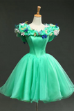 Chic Scoop Homecoming Dress Simple Blue Quinceanera Cheap Short Prom Dress HZ0509