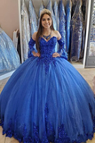 Ball Gown Detachable Long Sleeves Quinceanera Dresses Wedding Dresses HZ0509