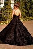 Spaghetti Straps Satin A Line Prom Dresses HZ0509