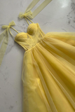 Tulle Long A Line Evening Dress, Cute Spaghetti Strap Prom Dress HZ0509