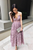 Straps Deep V Neck Lace Itzel A Line Homecoming Dresses HZ0509