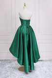 Satin High Low Prom Dress, Cute Sweetheart Neck Evening Party Dress HZ0509