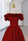 Strapless Satin Long Prom Dress, A Line Evening Party Dress HZ0509