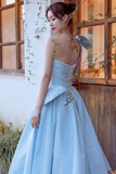 Satin One Shoulder Floor Length Prom Dress, Lovely A Line Evening Party Dress HZ0509