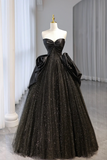 Strapless Satin and Tulle Long Prom Dress, Beautiful A Line Evening Party Dress HZ0509