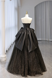 Strapless Satin and Tulle Long Prom Dress, Beautiful A Line Evening Party Dress HZ0509