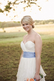 A Line Sweetheart Hi-Low Tiered Chiffon Wedding Dress HZ0509