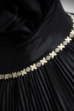 Pleated Long A Line Party Gown with Rhinestone Sash, Off the Shoulder Formal Dress HZ0509