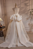 Champagne Lace Long Prom Dress, Champagne Lace Long Weeding Dress HZ0509