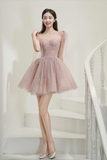 Tulle Knee Length Prom Dress, Cute A Line Party Dress HZ0509