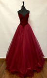Burgundy Party Dresses, Velvet and Silk Organza Ball Gown online for Sale HZ0509