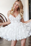 Arrival Cute V Neck A-line Straps Homecoming Dresses,Short Prom Dress HZ0509